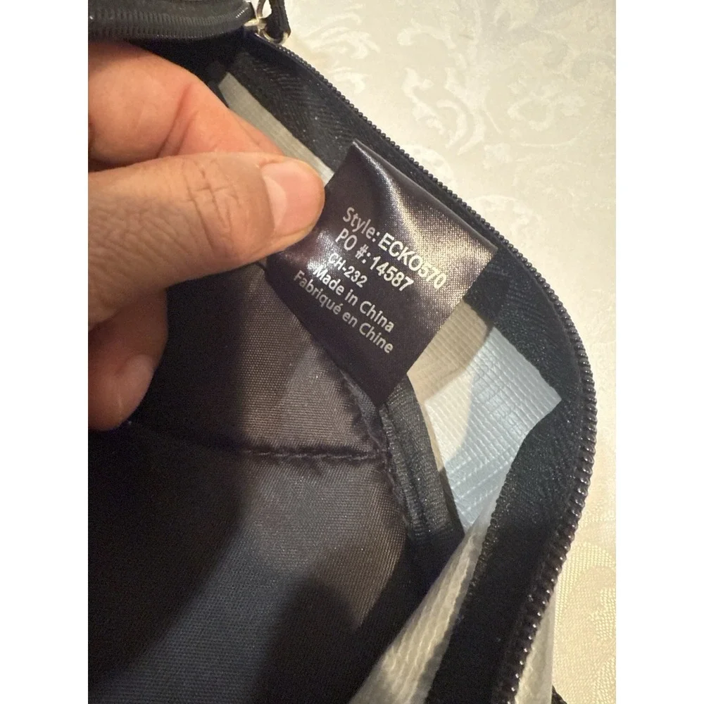 Ecko by Marc Ecko silver metallic backpack iconic black rhino logo front pocket
